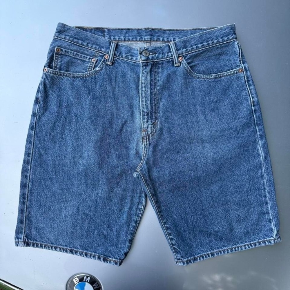Levi's 505 blue denim skater surfwear shorts classic skater everyday style